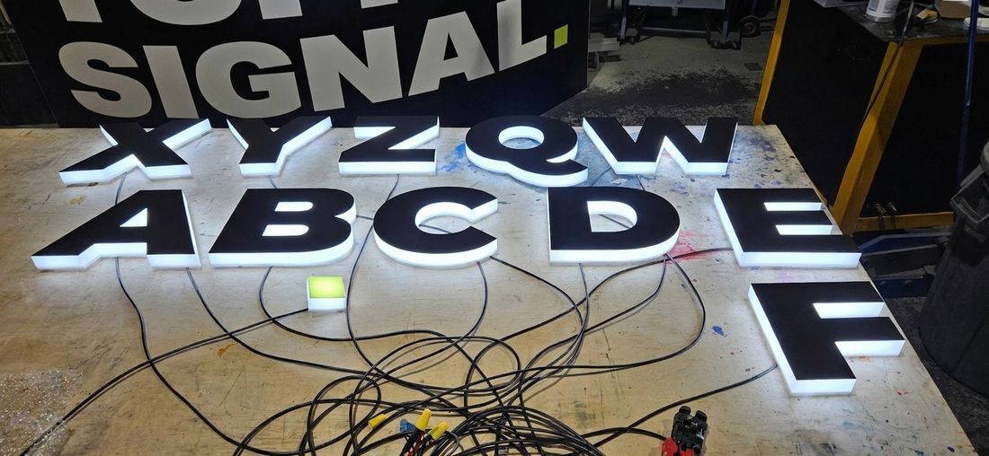 Illuminated acrylic letters